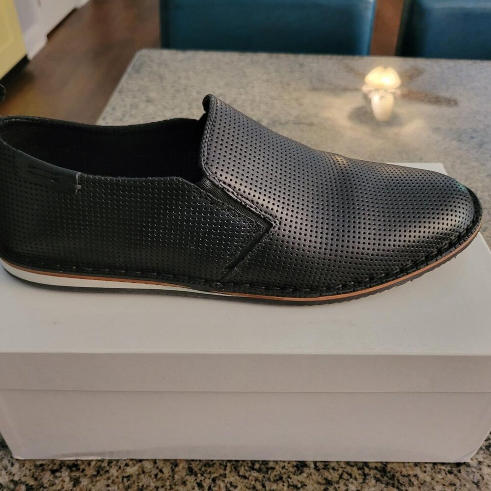 URI Minkoff Men’s Black Loafers Driving Dots size 11.5 New